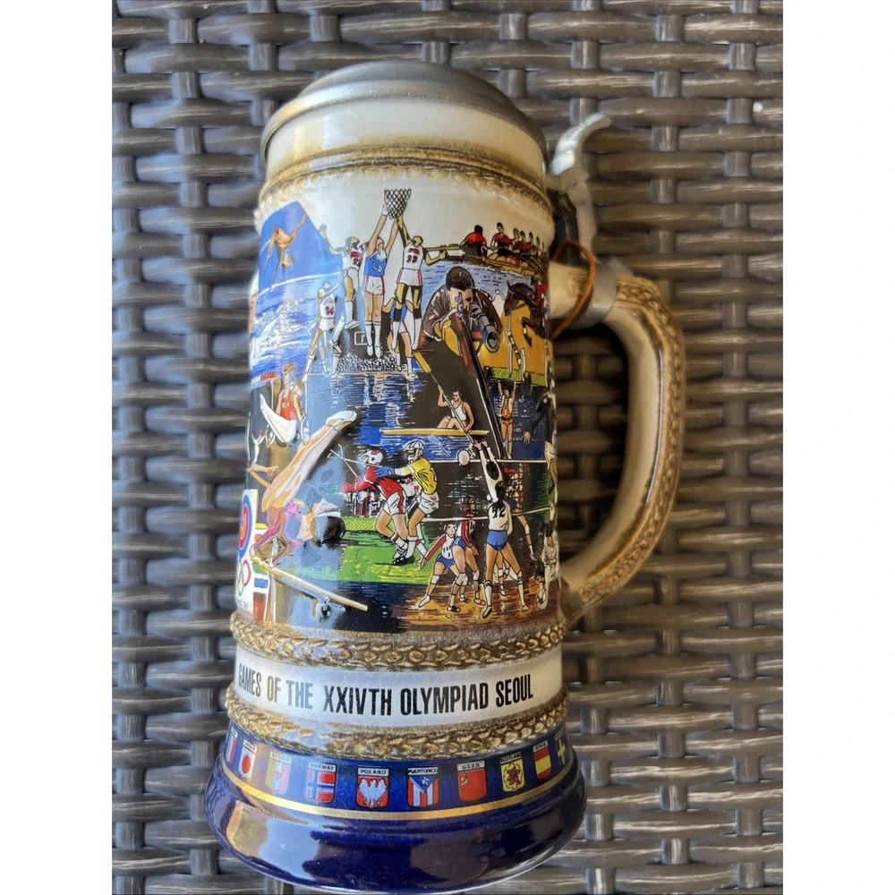 1988 Anheuser Busch Games Of The XXIVTH Olympiad Seoul Gerz West German Beer Mug